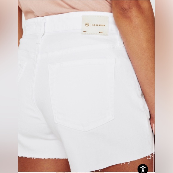 NWT AG Hailey White Cutoff Relaxed Denim Shorts - Picture 5 of 15